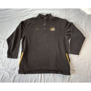 Men's Nike Mizzou College 3/4 Zip Pullover Jacket Size XXL, Football, Tigers